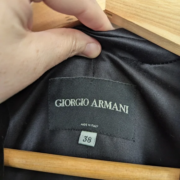 Giorgio Armani‎ Black Velvet Tuxedo Jacket